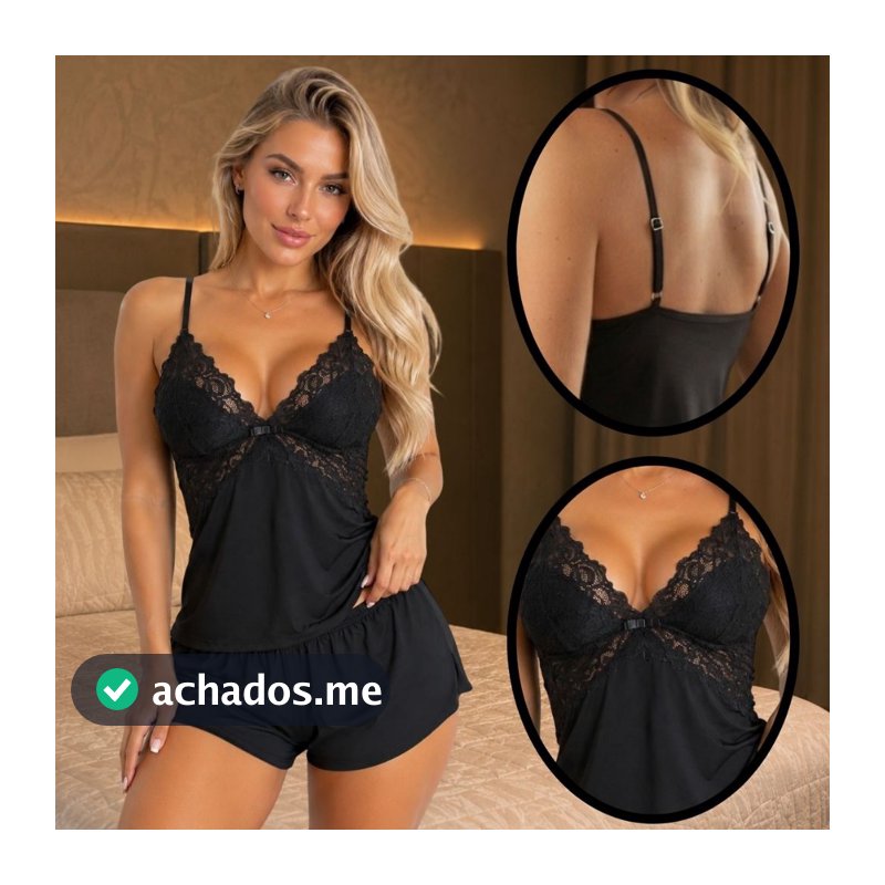 Baby Doll Short Doll De Renda Confortável