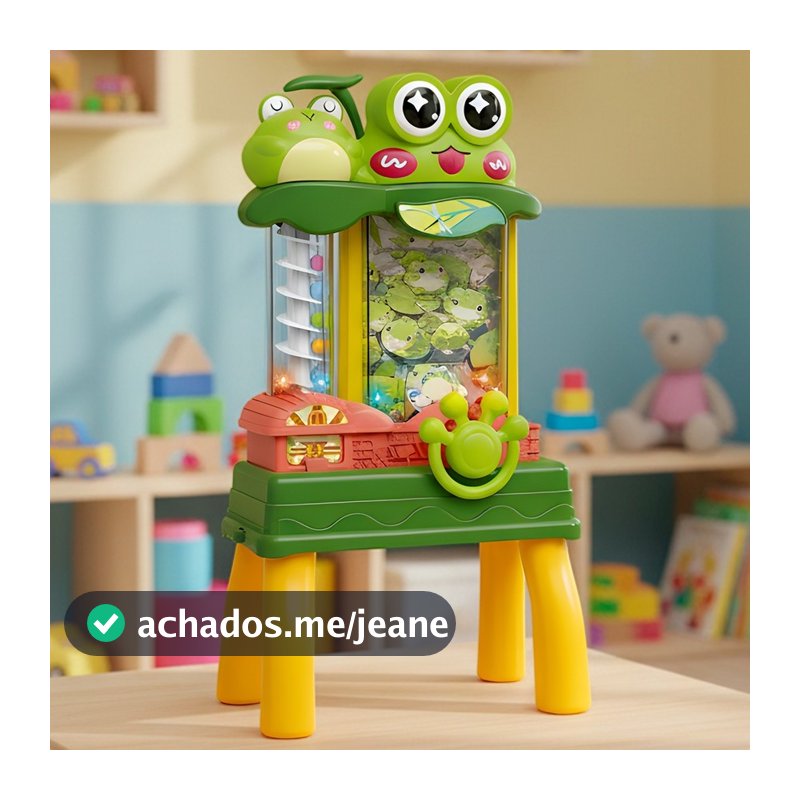 Brinquedo Sapinho Pega Bolinha Jogo Interativo Divertido Com Luz E Som Música