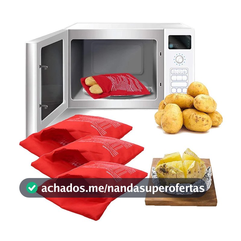 Bolsa/Saco De Microondas Reutilizavel Para Assar Batata 25X19Cm
