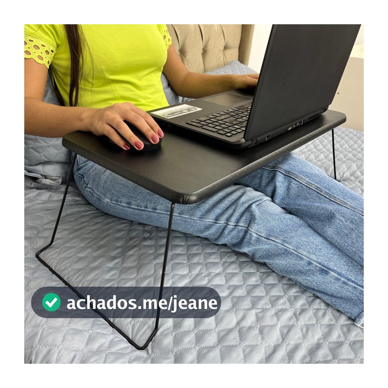 Mesa Portátil Dobrável Notebook p/ Cama Sofá Estudo Trabalho Refeição Moderno e Resistente LH Móveis