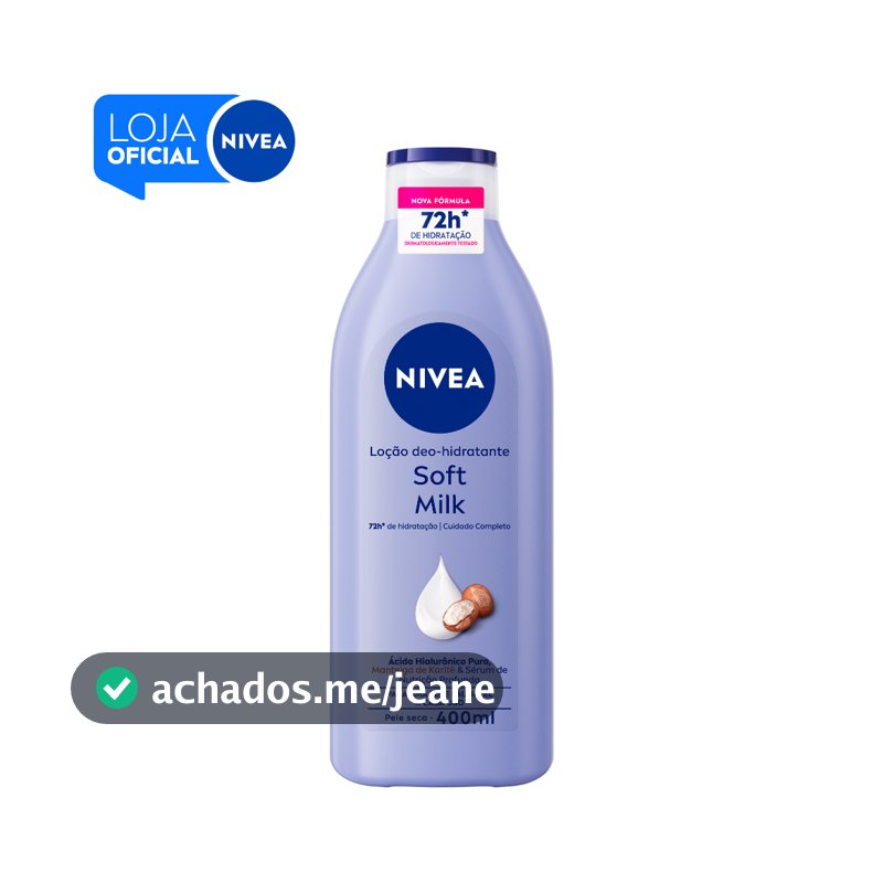 NIVEA Loção Hidratante Desodorante Soft Milk 400ml