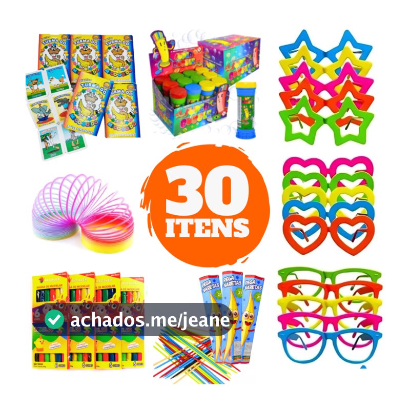 Kit 30 Brinquedo Infantil Lembrancinha Aniversário Saquinho Surpresa Educativo Natal Festa Junino