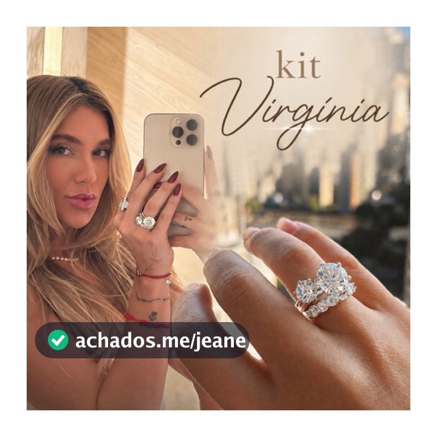 KIT de anéis da Virgínia em prata 925 legítima