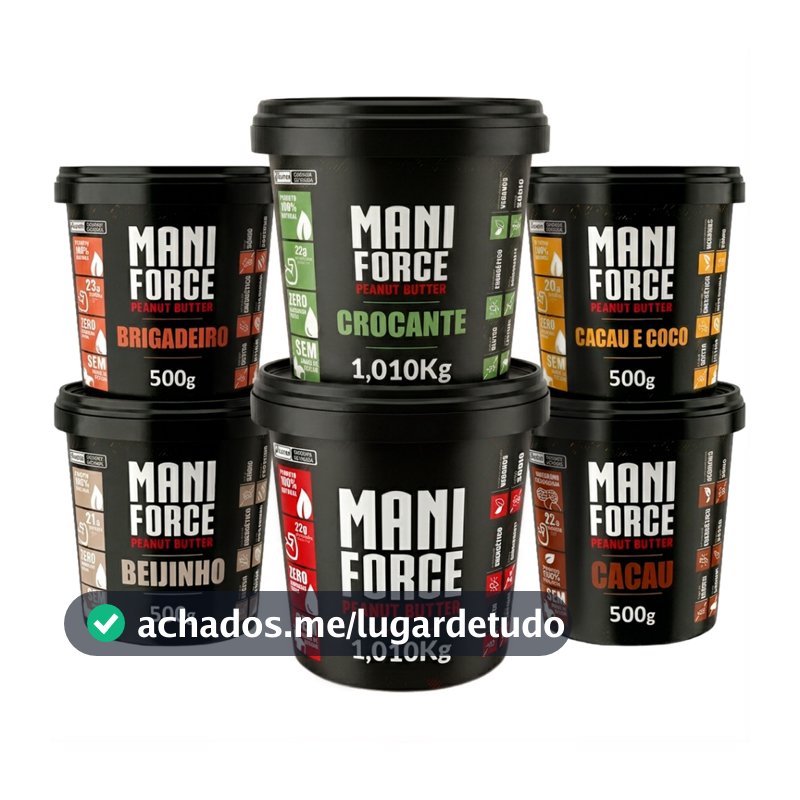 Pasta De Amendoim Integral Vários Sabores Maniforce