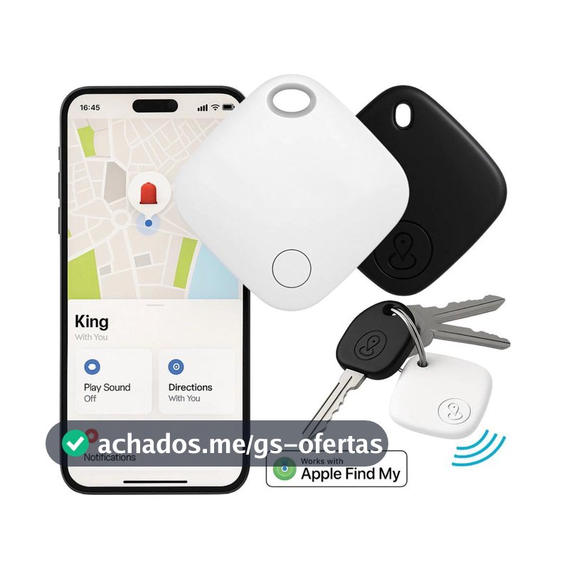 Smart Air Tag Rastreador Bluetooth para iPhone | Localizador App iOS Objetos Perdidos/Pet PIXEL