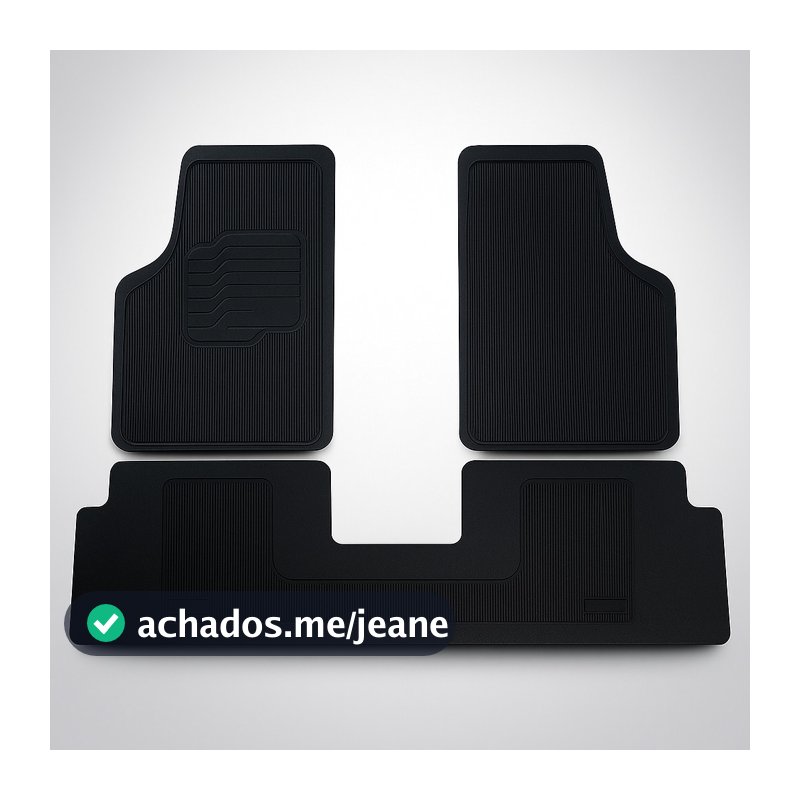 Tapete 3 PEÇAS Automotivo Universal Borracha Marcas Todos Modelos Para Carro
