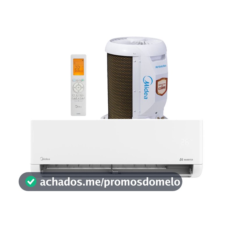 Ar Condicionado Split 9000 BTUs Inverter AI AirVolution Frio Midea