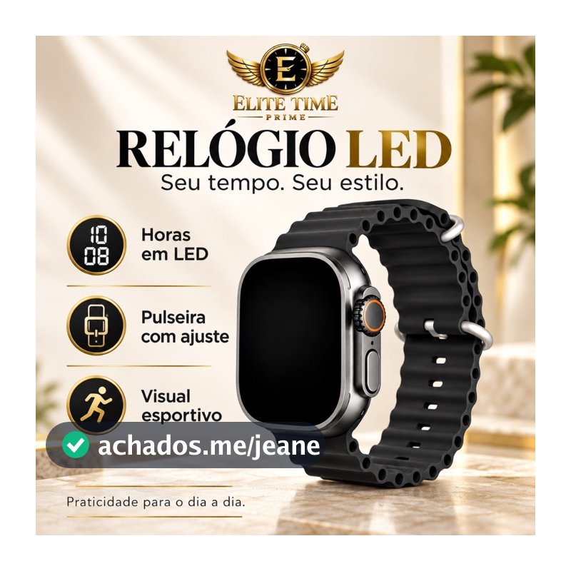 Relógio Digital LED Ultra9 Esportivo Unissex Pulseira de Silicone Visor Luminoso Moda Casual Presente Amigo Secreto