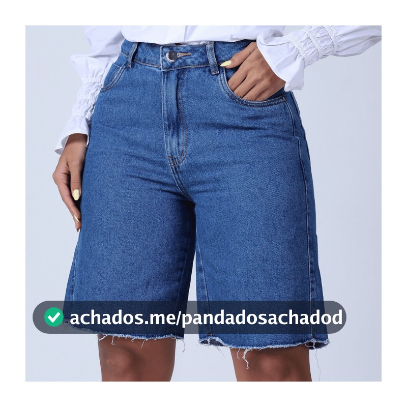 Short Jeans Feminino Bermuda Jort Cintura Alta 100% algodão Ciclista