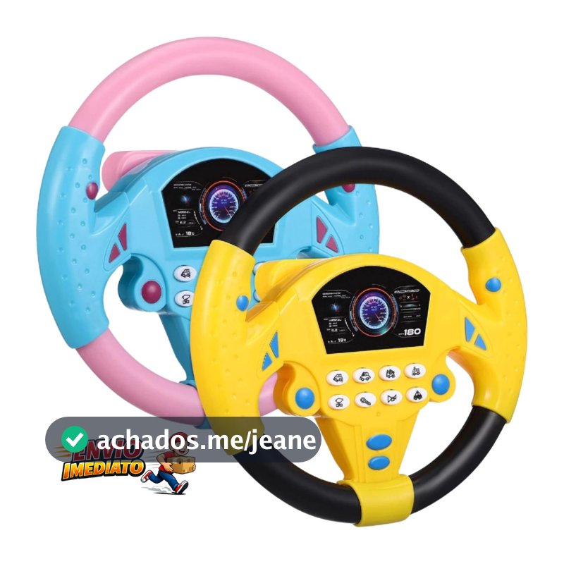 Volante Educativo Infantil Musical com Ventosa Som Brinquedo Interativo Direção