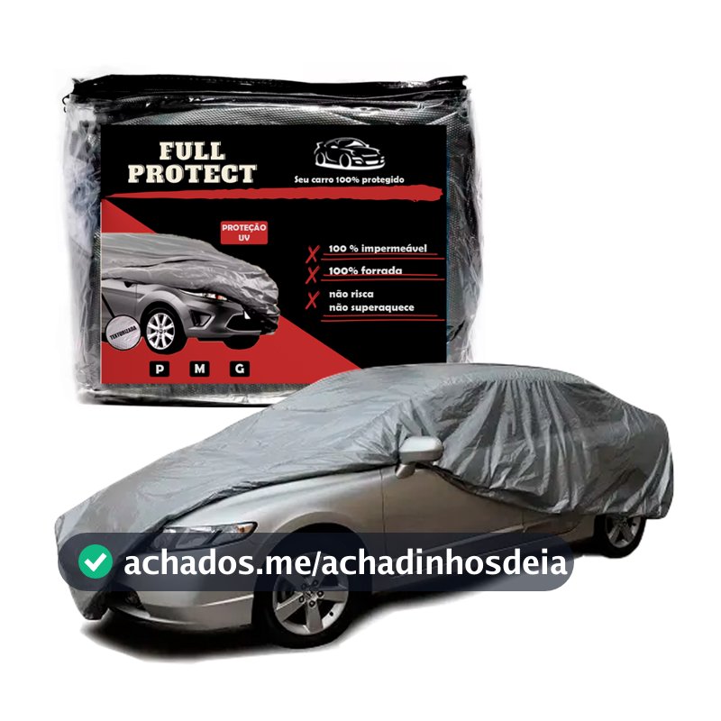Capa Cobrir Carro Forrada e Grossa Impermeável Proteção Sol e Chuva