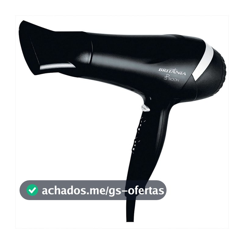 Secador de Cabelo Britânia 2 Temperaturas 2000W SP3100N