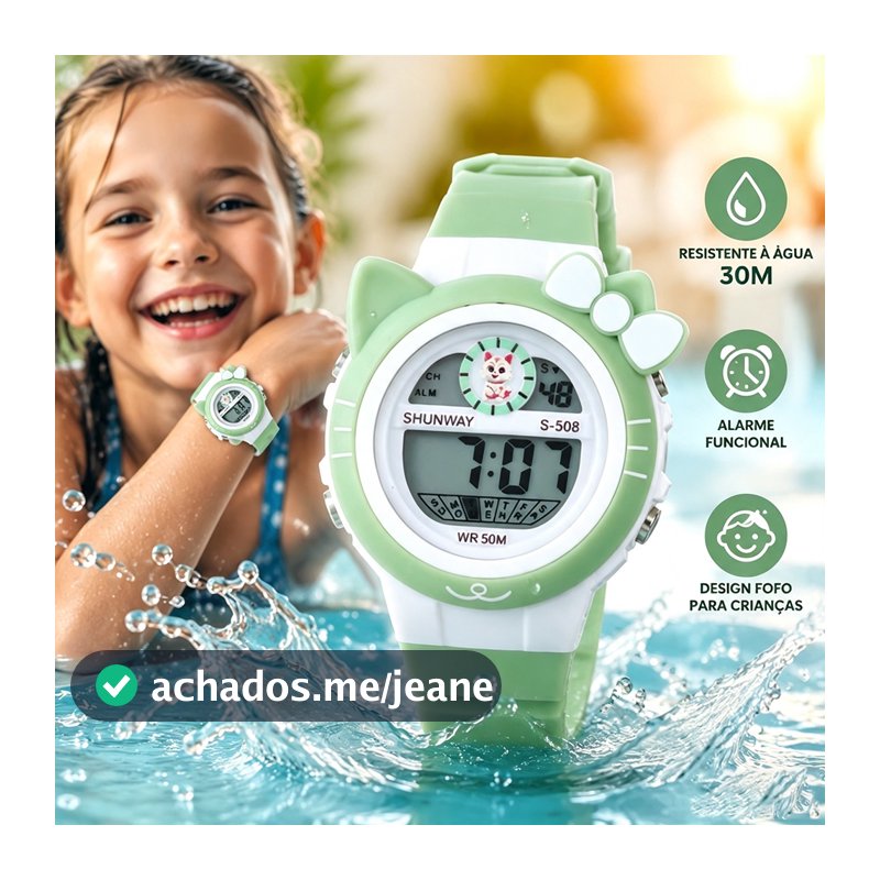 Relógio Infantil À Prova D Água Digital Relógios Estudantes Originais Esportivo Luminoso Eletrônico