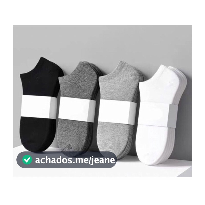 Kit De Meias 3 / 6 / 9 / 12 / 15 Pares De Meias Soquetes Cano Curto UNISSEX