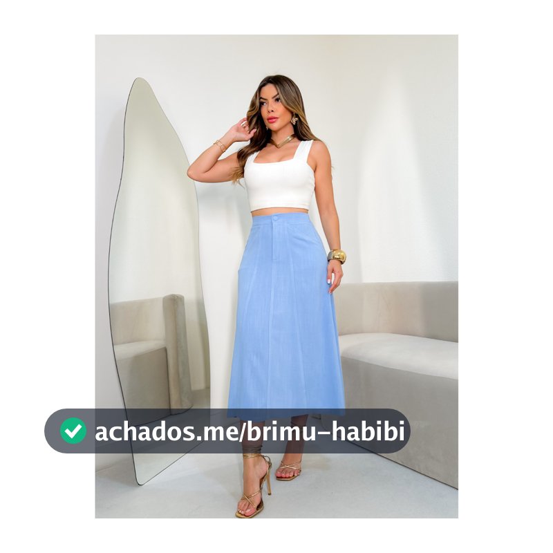 Saia Longa Feminina de Linho com Algodão – Cós Elástico Estilo Urbano e Elegante G3231