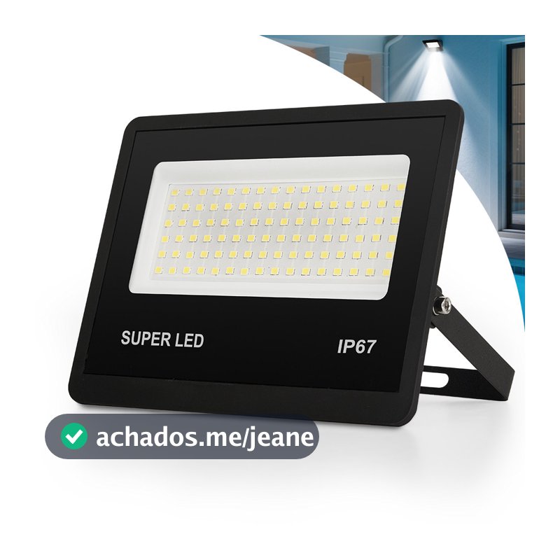Refletor LED 300W Holofote Bivolt Super Brilhante durável e Econômico IP67 à Prova d'Água Externas