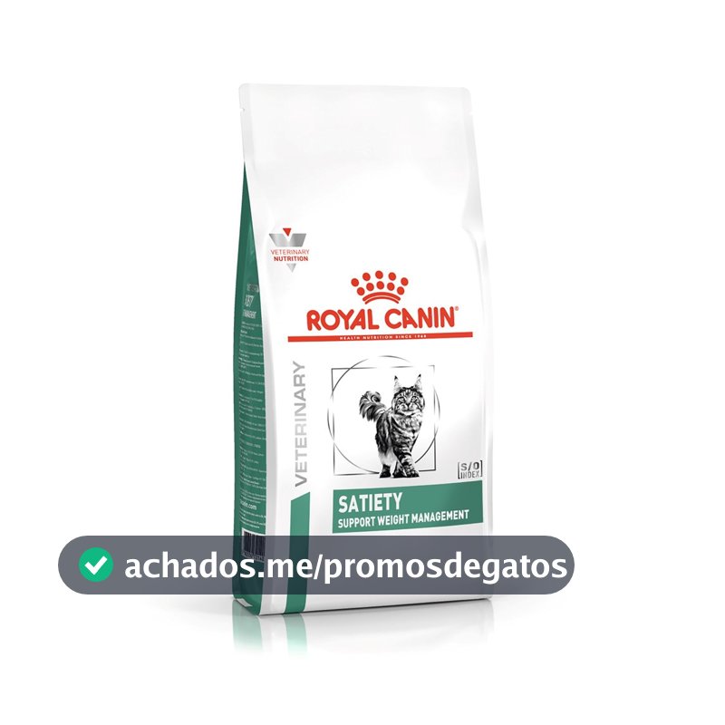 Ração Seca Veterinary Diet Satiety para Gatos com Excesso de Peso 1,5Kg Royal Canin