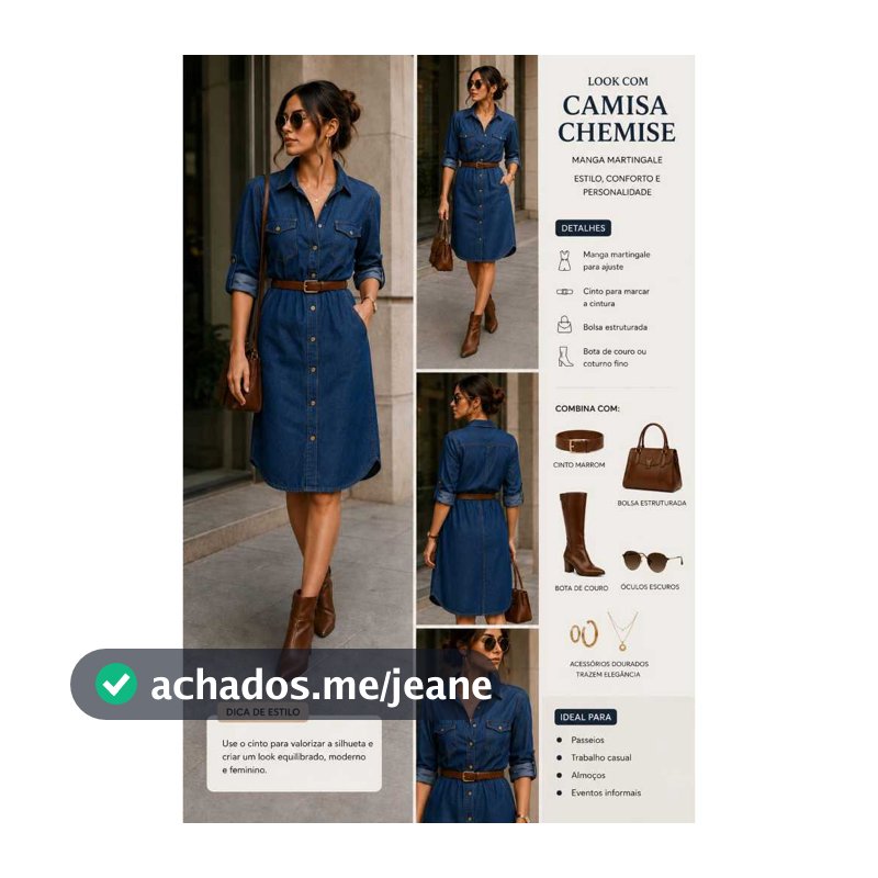 camisa chemise jeans feminina, manga martingale, versátil para usar como vestido ou como sobretudo
