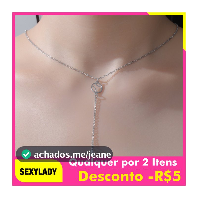 Colar de raquete de tênis mini, moderno, colar esportivo, colar feminino em aço inoxidável, presente de joalheria