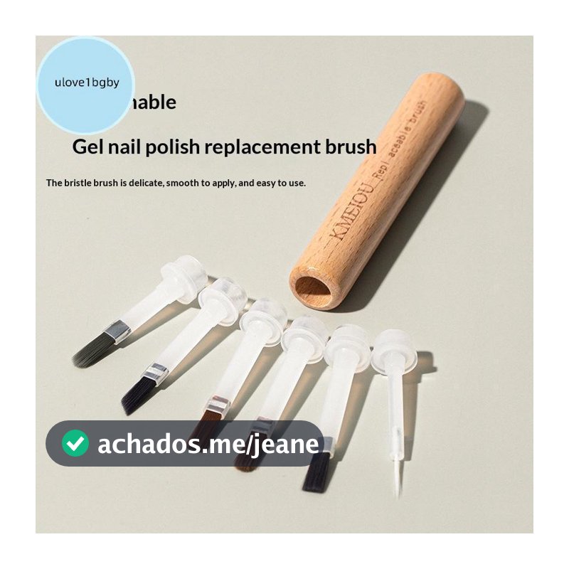 UloveBB 20 Unidades/Caixa Conjunto De Pincéis Profissionais Para Arte Em Unhas Com Aderência De Madeira Removível-Escova