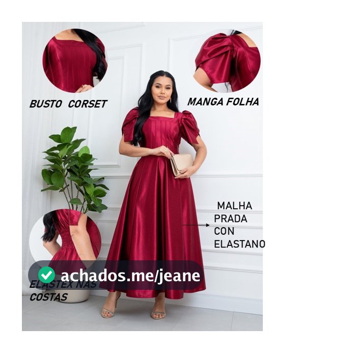 VESTIDO EVANGELICO  ELEGANTE MANGA FOLHA BRILHOSO BUSTO CORCET