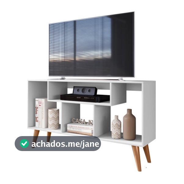 Rack Bancada Moderno com Nichos Sala Aparador Com Pés Retro Zaahraah  - Várias Cores