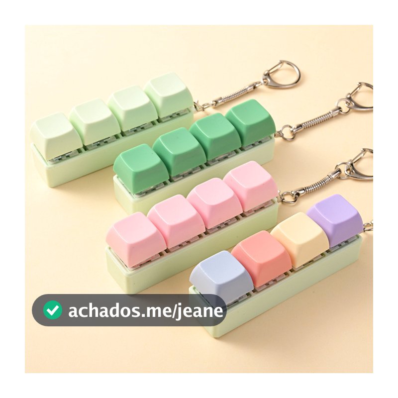 Macaron Teclado Fidget Chaveiro ASMR Clicky Interruptor Mecânico Brinquedo Alívio Do Estresse Pingente Presente