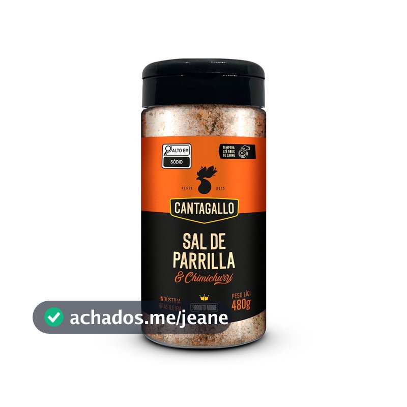 Sal de Parrilla e Chimichurri CantaGallo 480g - Tempero para Parrilla Argentina Churrasco