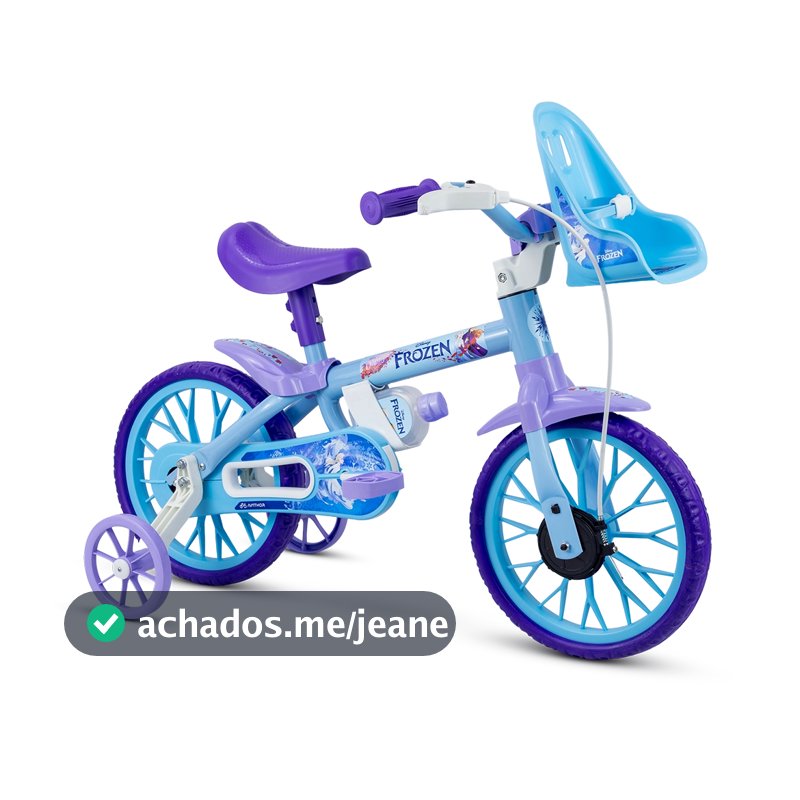 Bicicleta Infantil Aro 12 com Rodinhas Laterais e Garrafinha Bike Ajustável para Primeiras Pedaladas