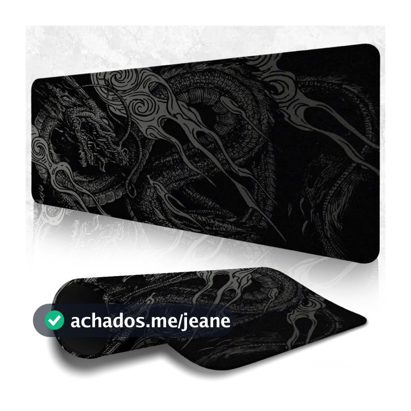 MousePad Speed Gamer Antiderrapante Bordas Costuradas Confortavel Liso Com Estampa Ryū No Sumi Com Diversos Tamanhos