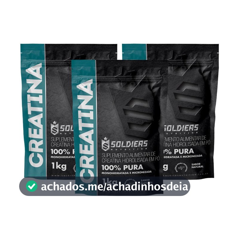 Kit 3kg Creatina Monohidratada 100% Pura - Soldiers Nutrition