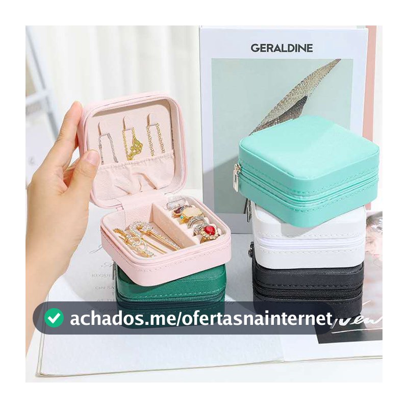 kit3/6/9/12pcs Bolsa de viagem portátil porta-joias/caixa de armazenamento/carteira/anel/colar