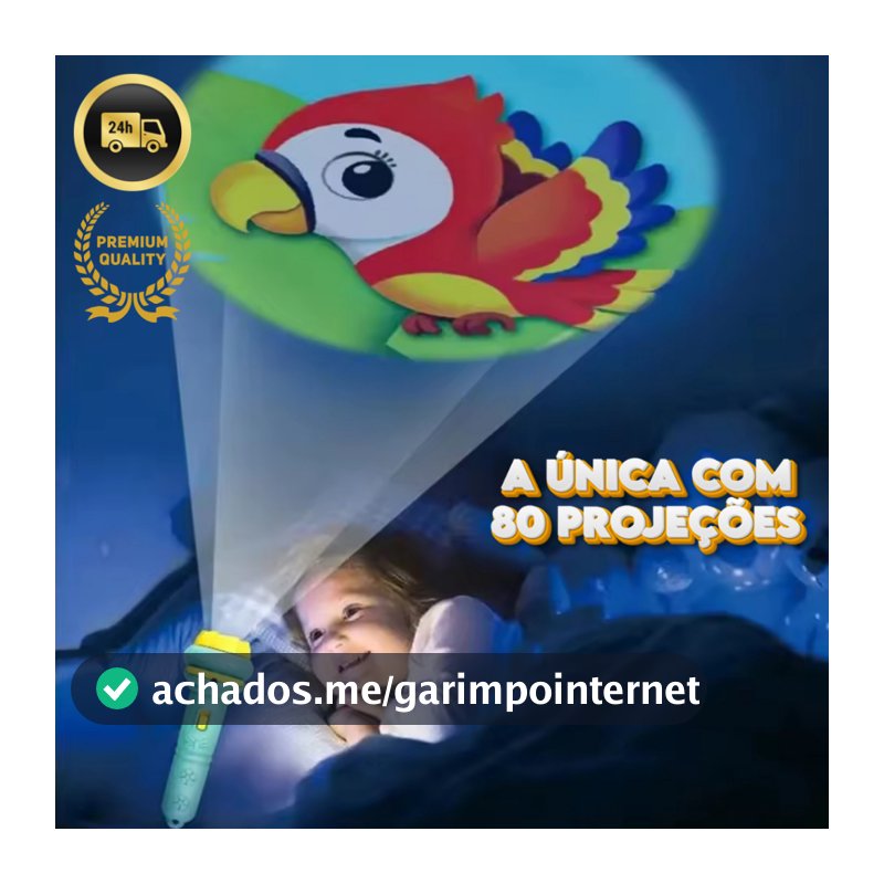 Lanterna Projetora Infantil com 80 Imagens Brinquedo  Educativo  Divertido Crianças Cinema no Quarto