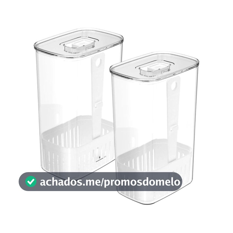 Porta Tempero Organizadores de temperos 2,3L Linha Clear Fresh