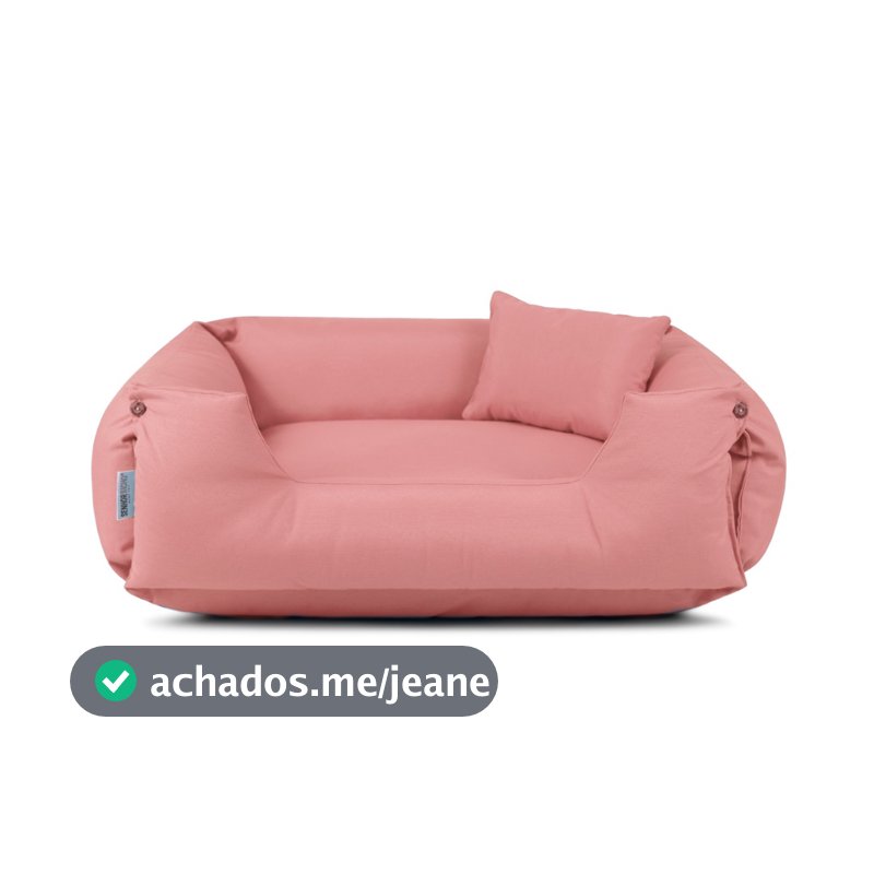 Cama de Cachorro Impermeável Caminha Pet Dupla Face Lola 65x50 Rose