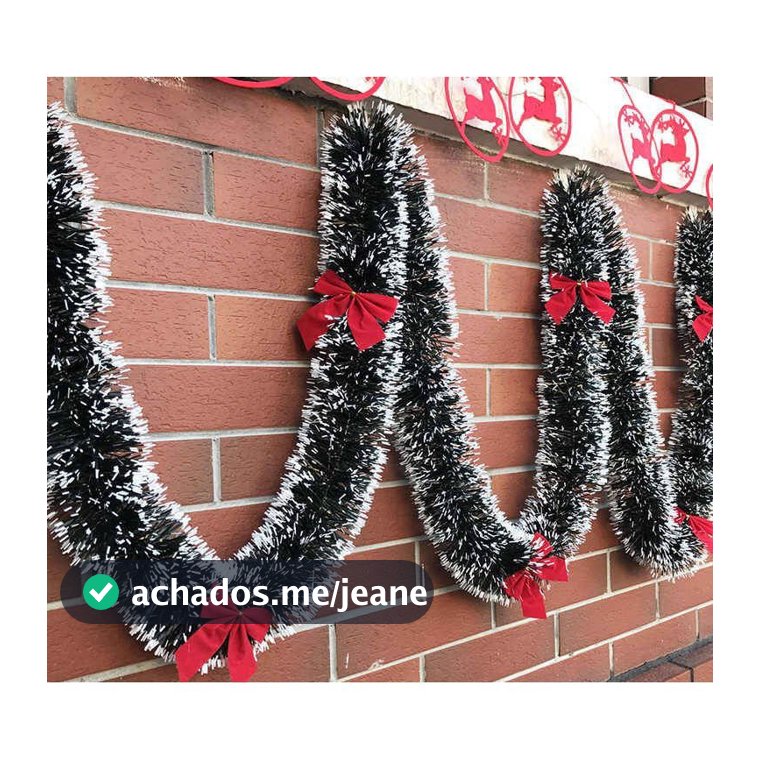 10m Guirlanda Natal Enfeite Pluma Cordão Verde Natalina