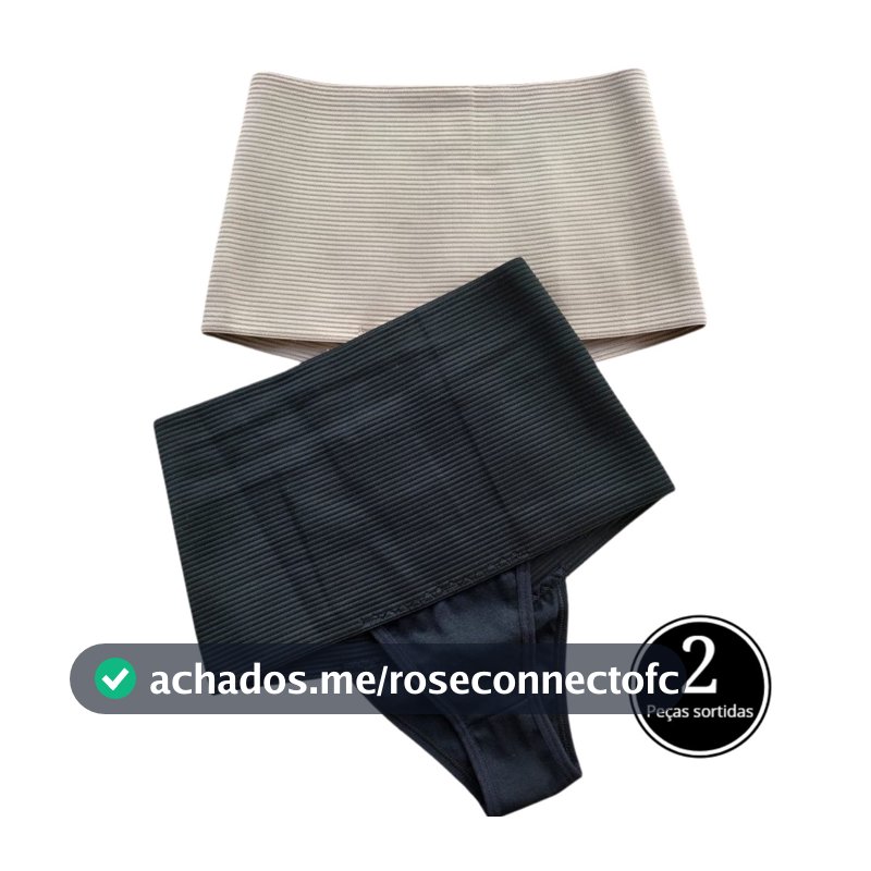 Kit 2 Calcinhas Cinta Modeladora Alta Compressão Redutora 18cm