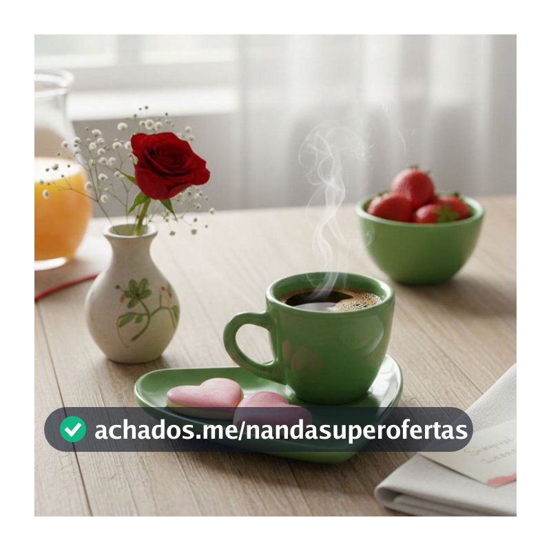 Caneca e Pires Coração Cerâmica - O Toque Aesthetic que sua Mesa Precisa