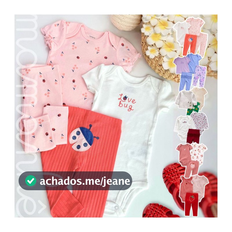 Kit Carters Conjunto body e Calça 2, 3 ou 4 peças Original