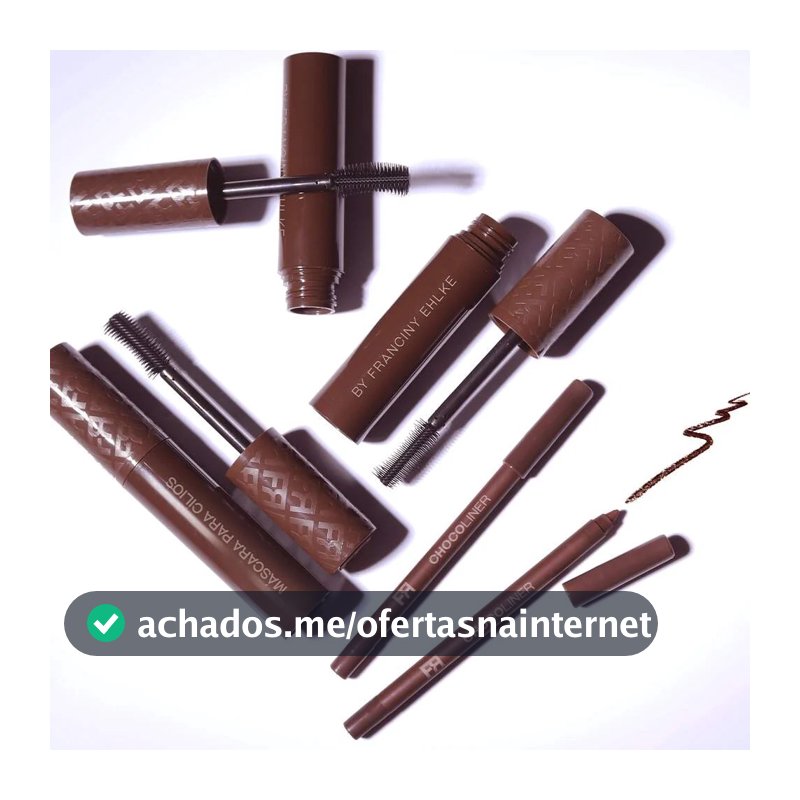 Kit Máscara de Cílios Marrom + Lápis de Olhos 2 Peças Maquiagem