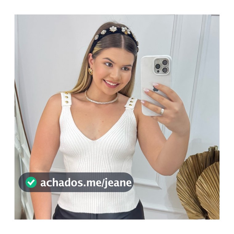 Regata Feminina Elegante Modal Tricot com Botões Alça Confortável Estilosa Verão