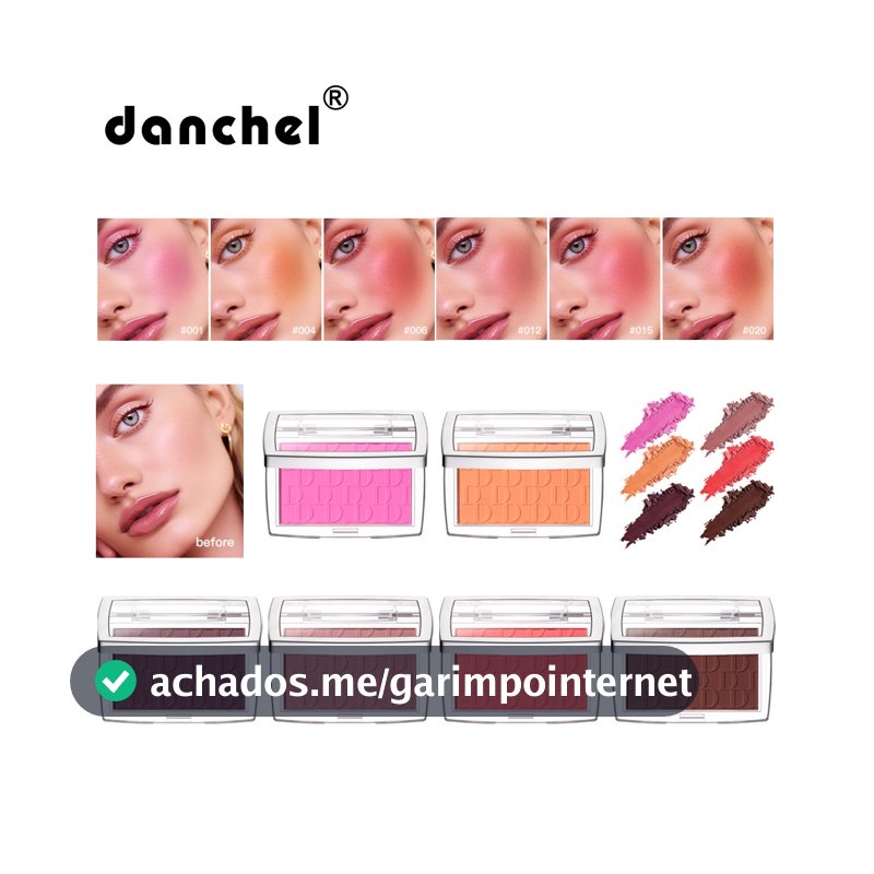 Blush Monocromático Em Relevo Rouge Pink Dark Color Paleta Nude Maquiagem Natural Face Reparação High Pigment Pó Macio À Prova D'água