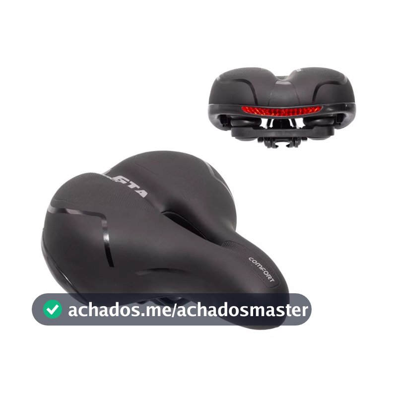Selim Banco Bike Gta Confort Gel Tec Refletor Com Elastomero