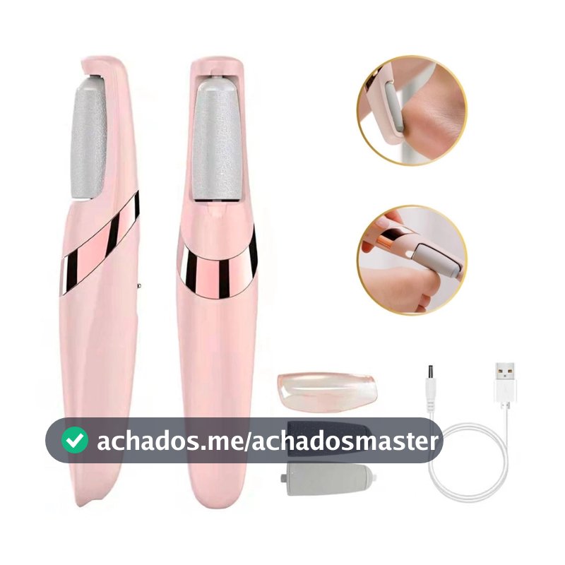 Esfoliador Elétrico para Pés – Remove Calos, Portátil para Pedicure