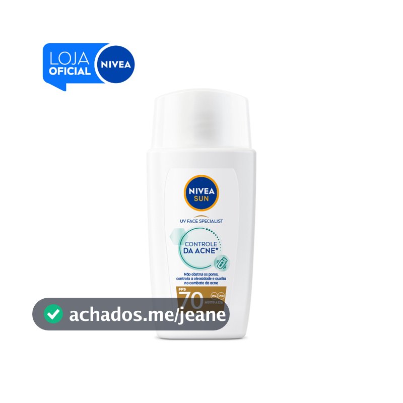 NIVEA SUN Protetor Solar UV Face Specialist Controle da Acne FPS 70 40ml