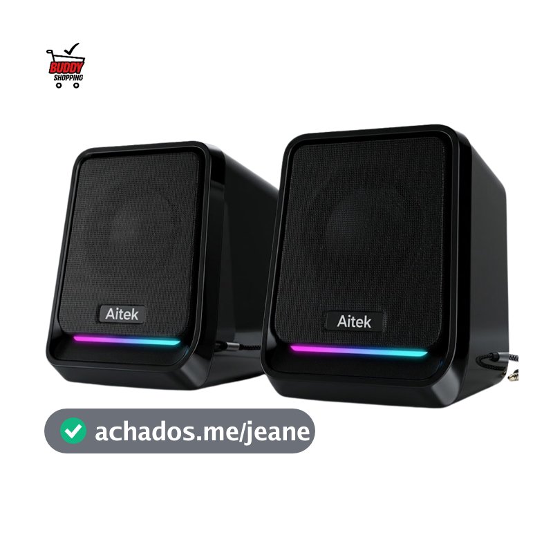 Caixa de Som Gamer RGB para Computador PC Notebook Estéreo 360 Graus Potente 10W P2 USB Premium
