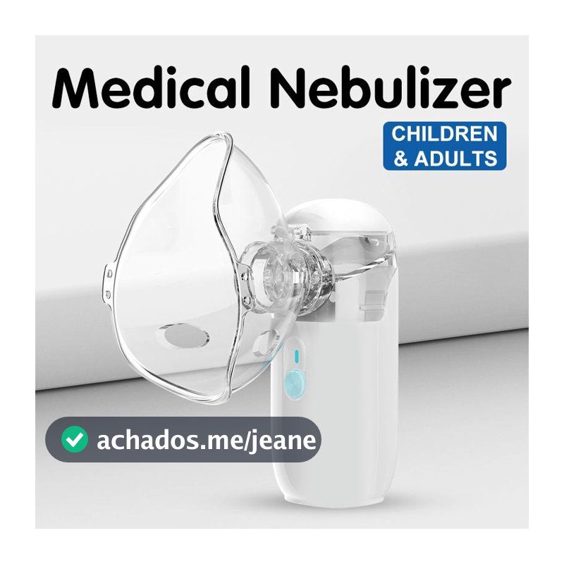 Inalador Ultra-Sônico Portátil Nebulizador Silencioso para Asma Ajustável para Adultos e Crianças