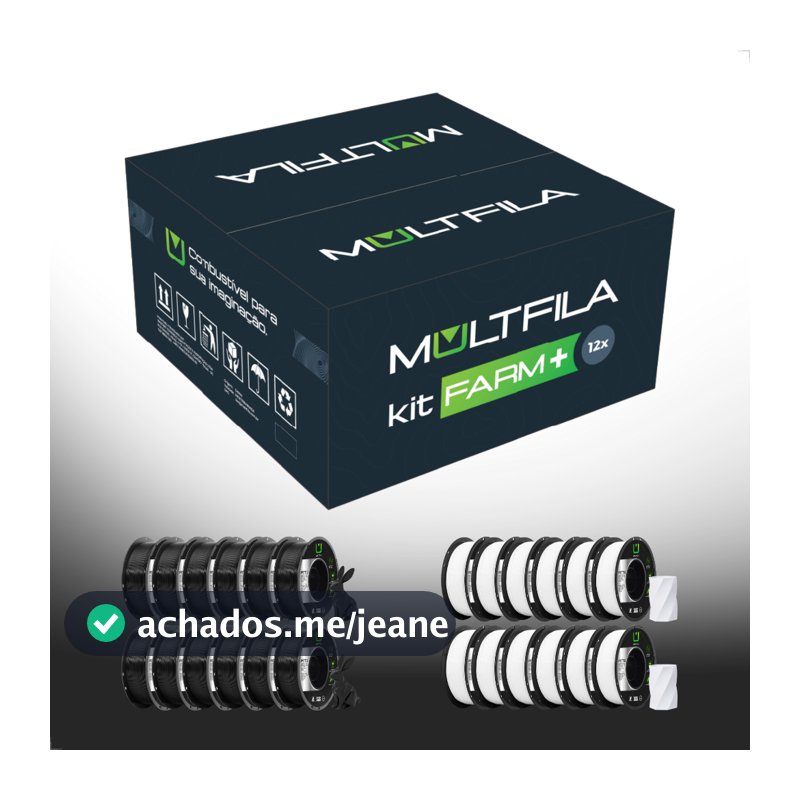 KIT FARM MULTFILA PETG 12KG — BOX COM 12 UNIDADES