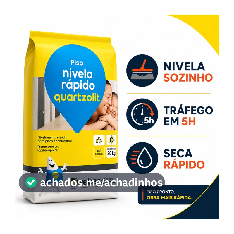 Argamassa Autonivelante Nivela Rápido Quartzolit | Argamassa para Nivelamento 20kg