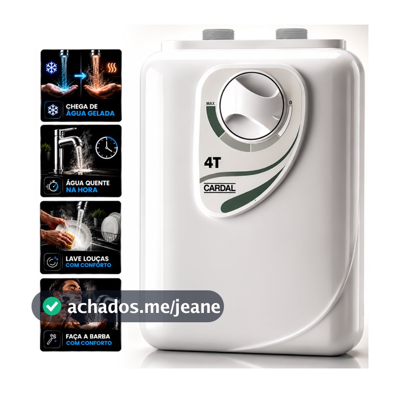 Aquecedor Elétrico Cardal 4T 6400W 220V Alta Pressão 4 Temperaturas Branco